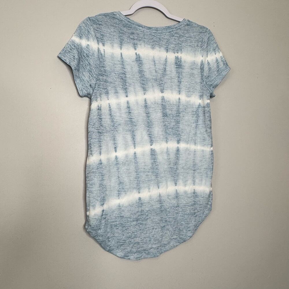 Market & Spruce Basic Tee Blue Tie Dye Short Sleeve Crewneck Women Petite XS NWT - Picture 5 of 9